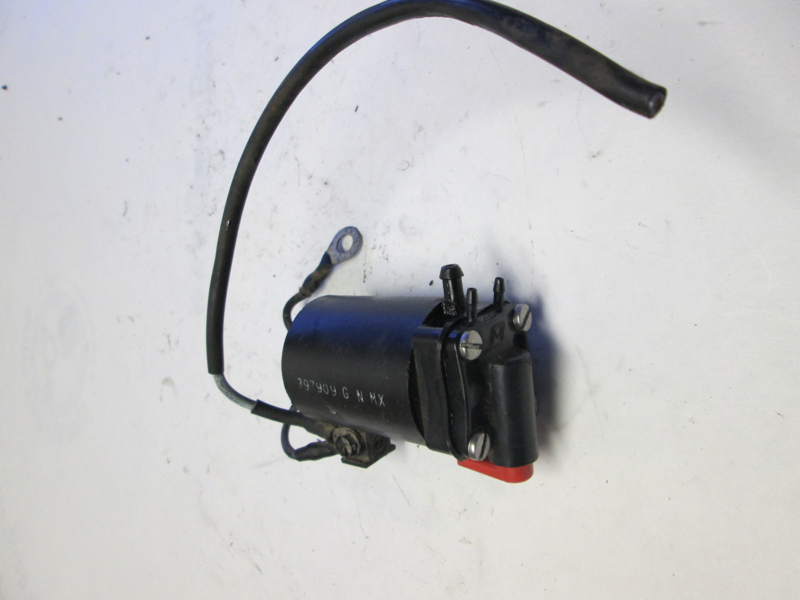 0397909 434326 OMC Evinrude Johnson 20300 Hp Outboard Fuel Primer Solenoid Green Bay