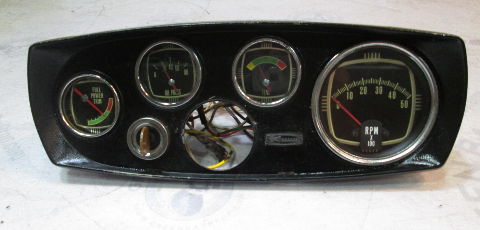 55194 Vintage Kiekhaefer Mercury Dash with Gauges Green Bay Propeller
