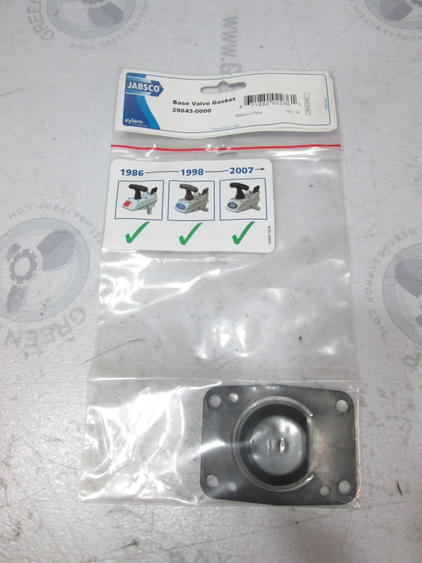 290430000 Jabsco Toilet Base Valve Gasket Green Bay Propeller