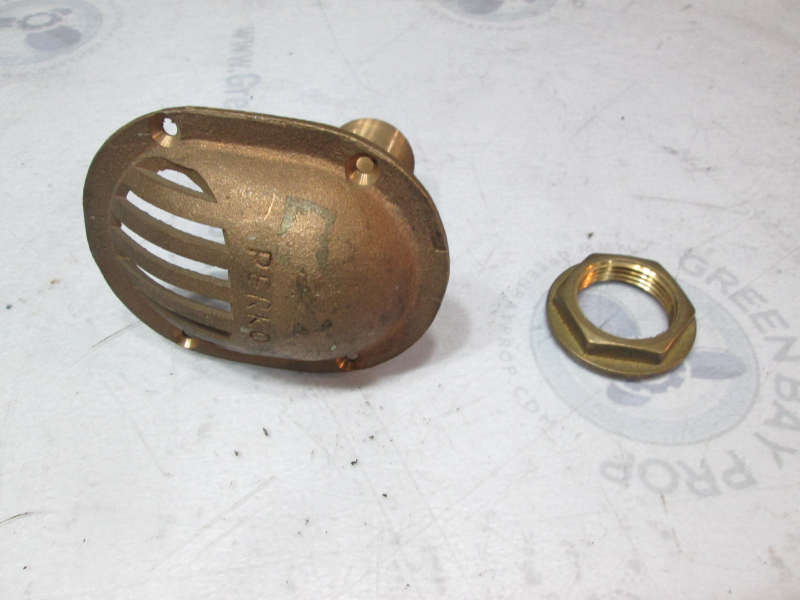 Perko Marine 1" Bronze ThruHull Scoop Water Intake Strainer Green