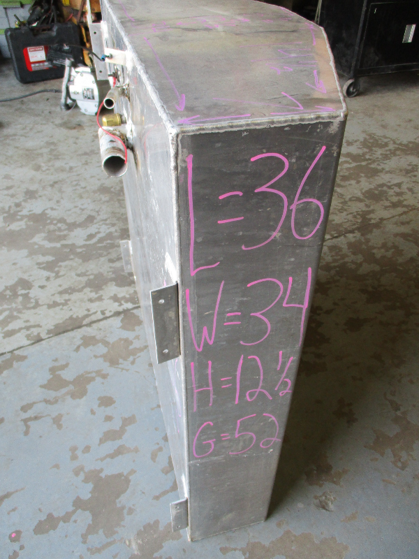 Aluminum Marine Boat Gas Tank Fuel Cell 52 Gallon 36" x 34 ...