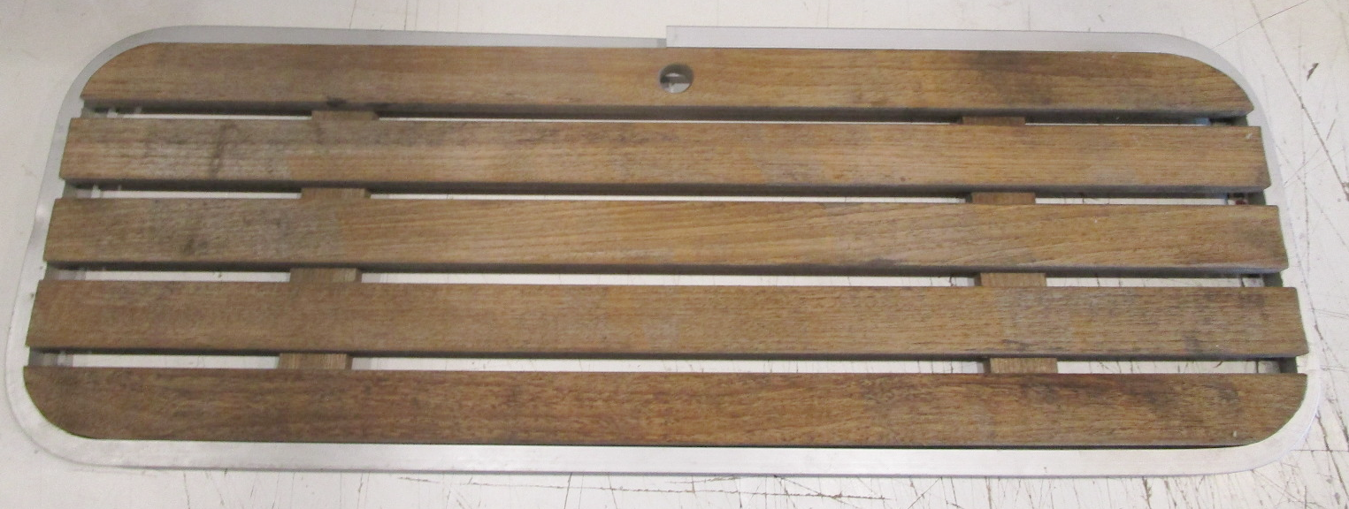 Teak Wood Boat Floor Deck Ski Hatch Cover Aluminum Frame 39 1 4