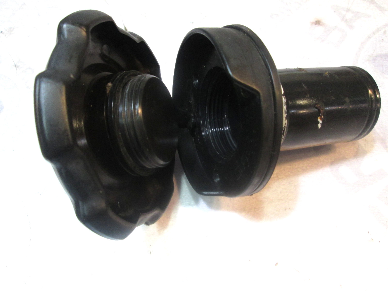 Bayliner Capri Boat Gas Fuel Cap and Filler Neck Black Plastic Green Bay Propeller & Marine LLC