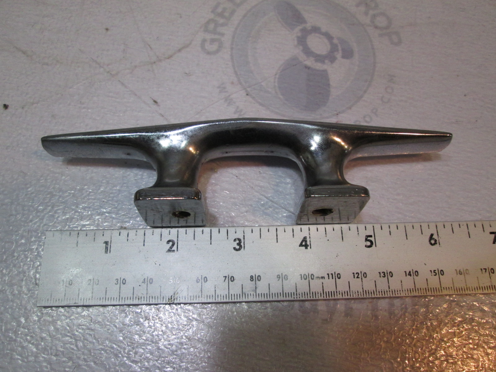 6 1/4" Boat Cleat Rope Tie Down Chrome (Set of 2) Green Bay Propeller