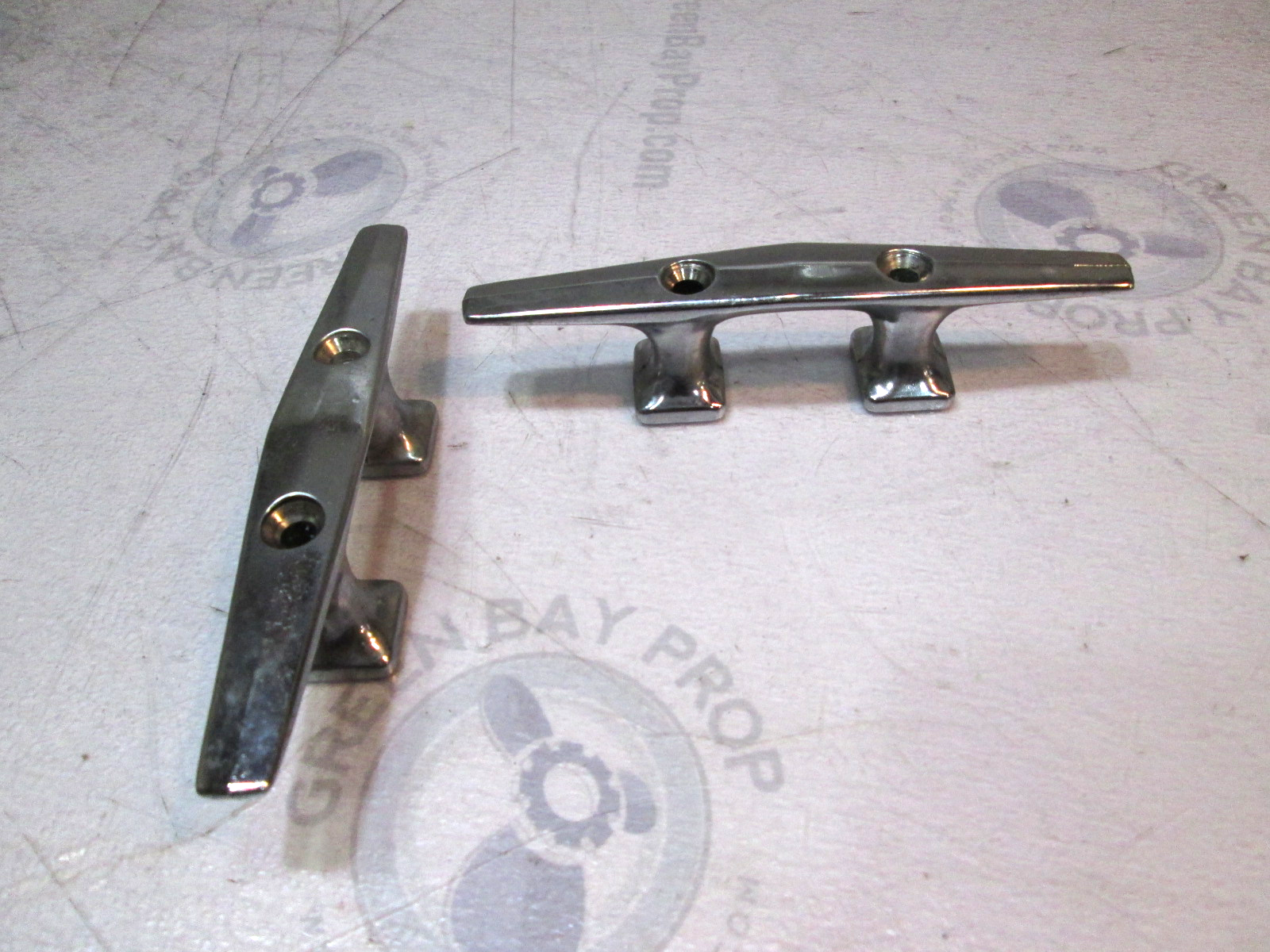 6 1/4" Boat Cleat Rope Tie Down Chrome (Set of 2) Green Bay Propeller