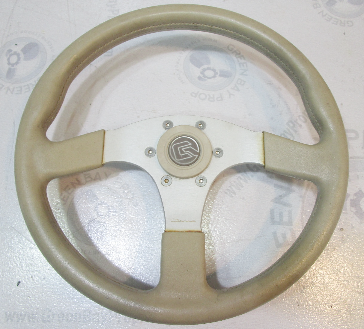 2005 Glastron GS 219 DINO Tan 3 Spoke Marine Boat Steering Wheel  13.5"