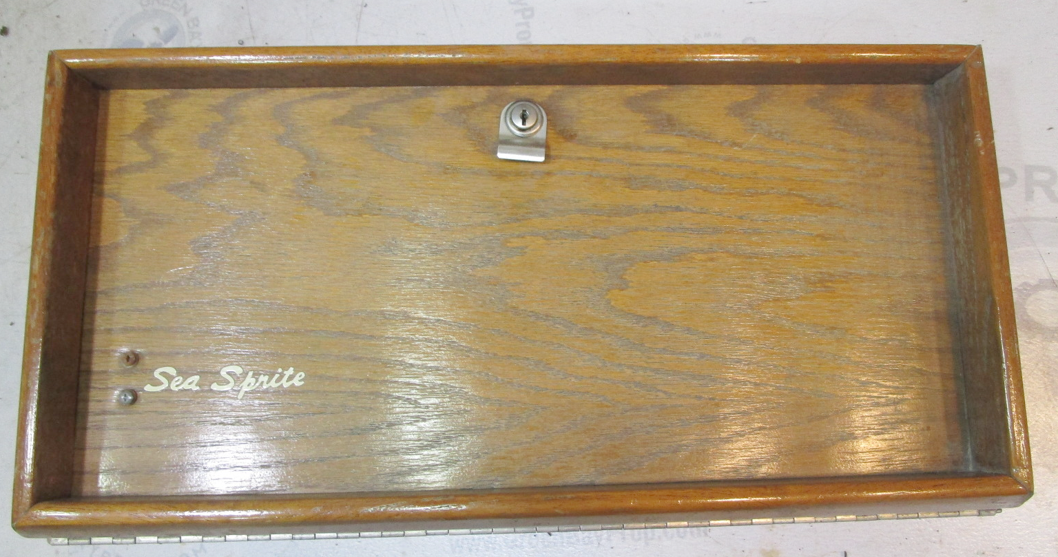 1984 Sea Sprite Continental Boat Teak  Wood Glove Box Storage Compartment Cover