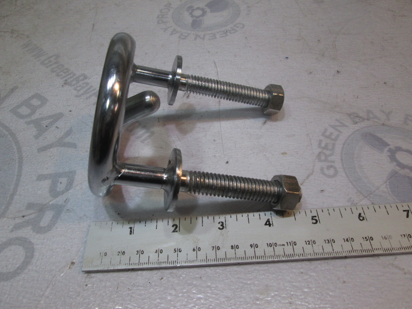 Boat Stainless Steel Ski Tow Rope Hook Eye 3 1/2" Dia. Green Bay