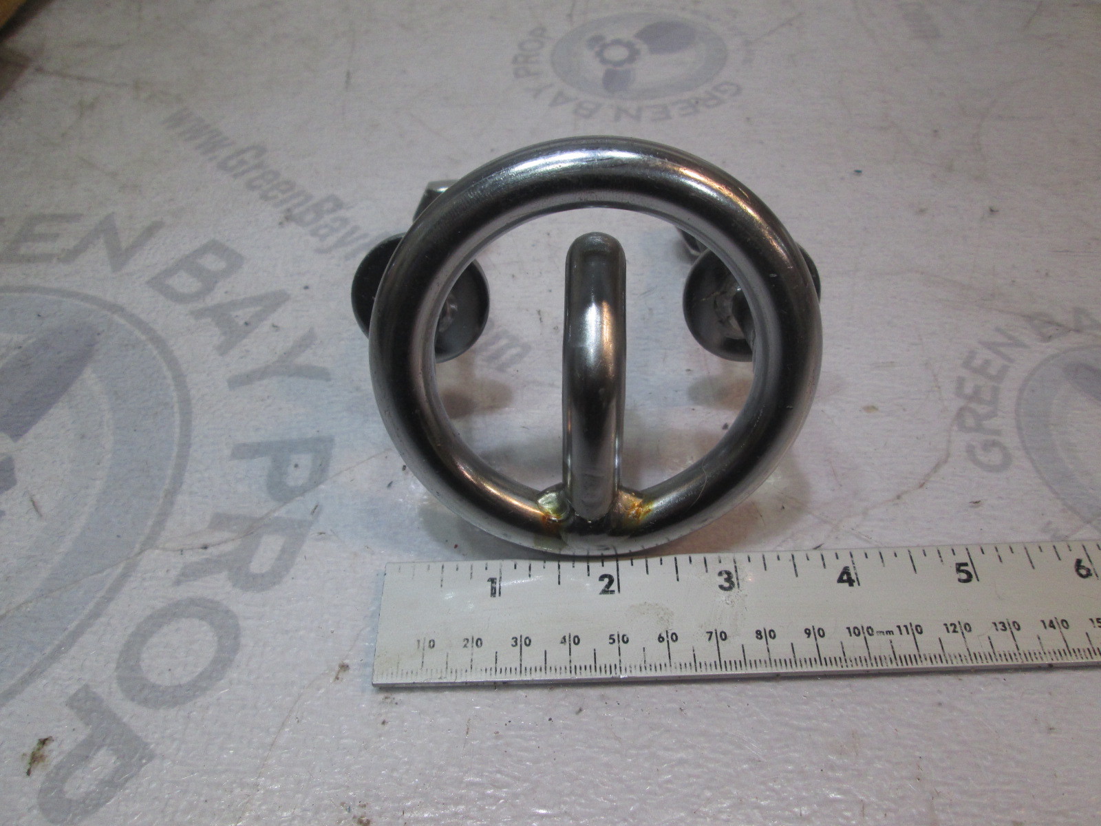 Boat Stainless Steel Ski Tow Rope Hook Eye 3 1/2" Dia. Green Bay