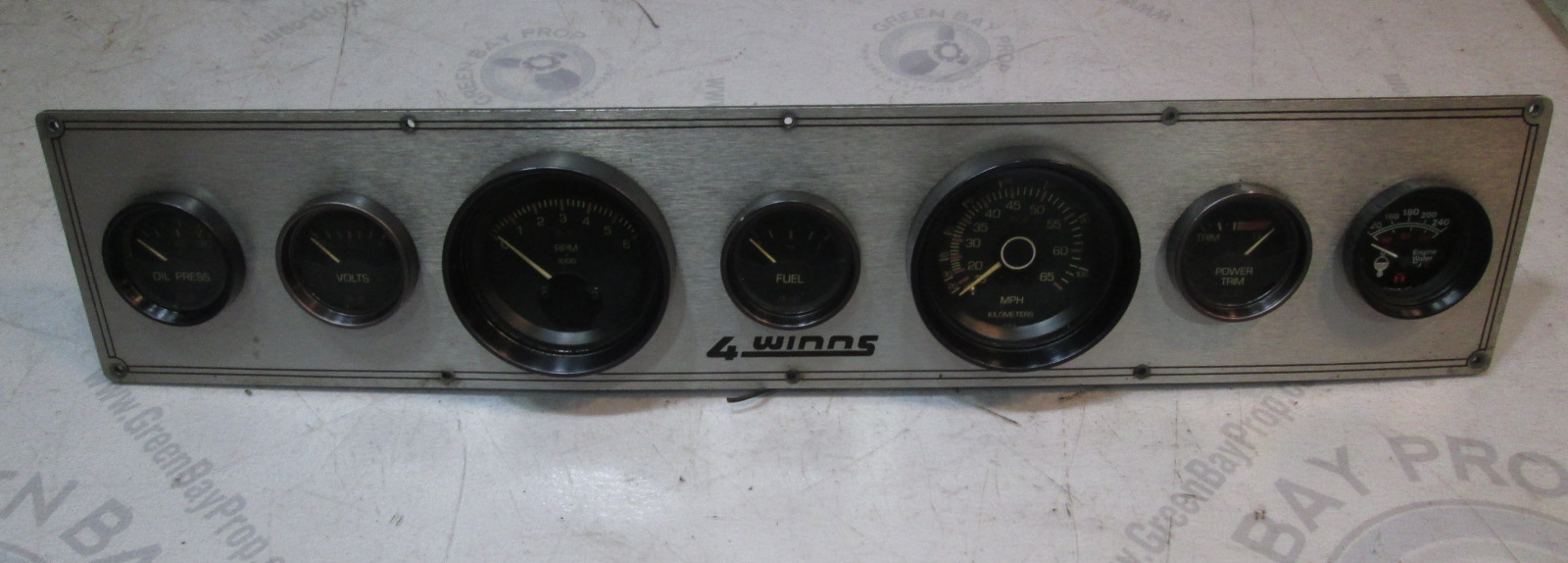 1986 Four Winns Boat Dash Panel Instrument Cluster Gauges Green Bay