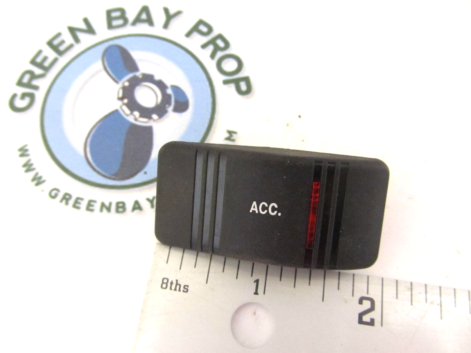 Gill Getter Pontoon ACC Rocker Switch Cover Only Black w/ Red Lens