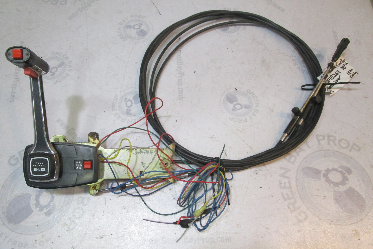 Hi-Lex Boat Throttle Remote Control Trim Tilt Pull Neutral & 15 ft Cables