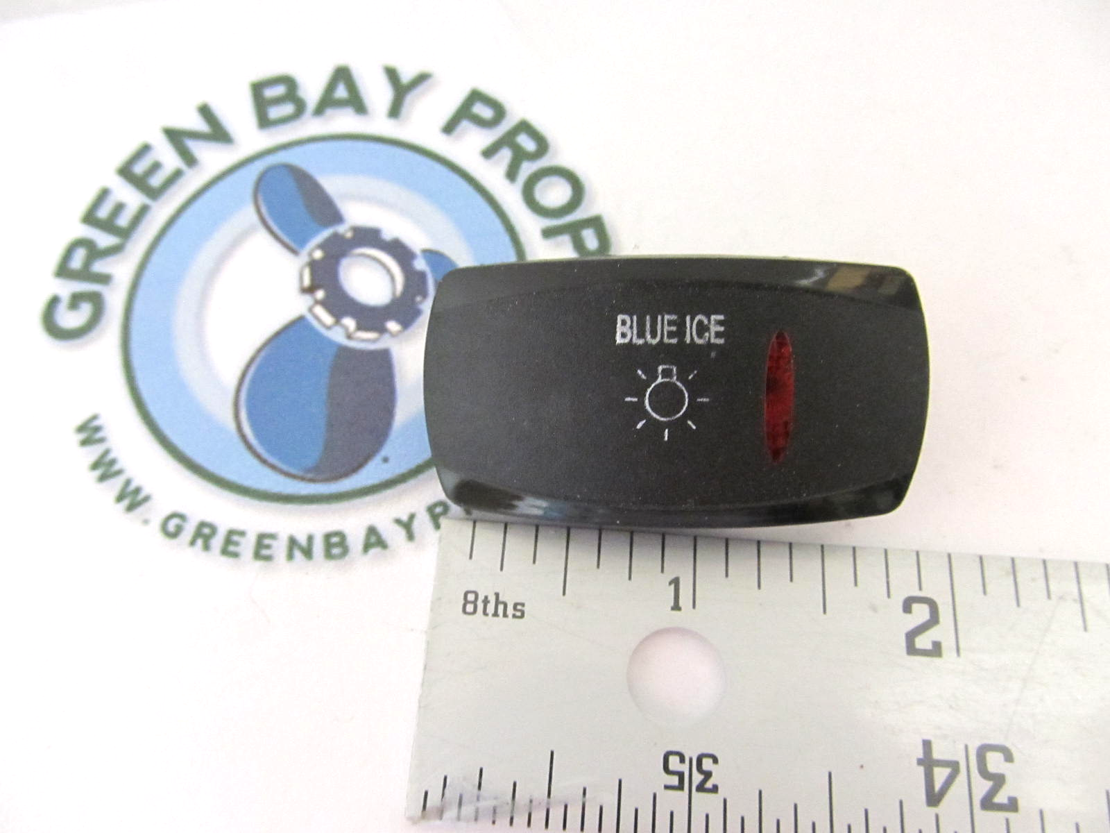 Apex Marine Pontoon Boat Blue Ice Rocker Switch Cover Only Black w/Red