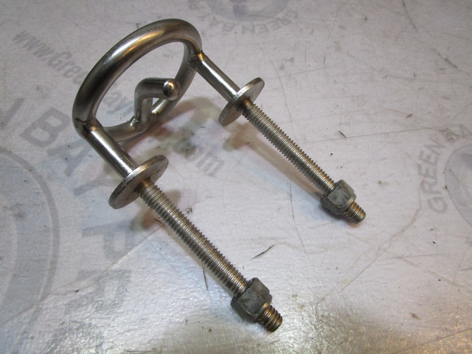 Marine Stainless Steel Boat Ski Tube Tow Rope Hook Eye 3" DIA Green