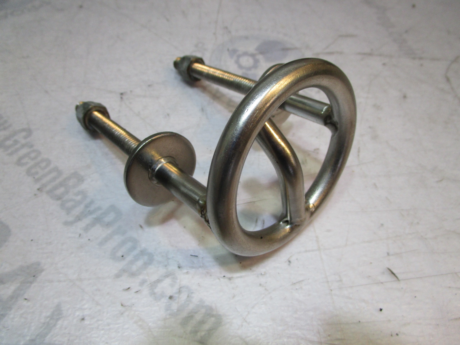 Marine Stainless Steel Boat Ski Tube Tow Rope Hook Eye 3" DIA Green