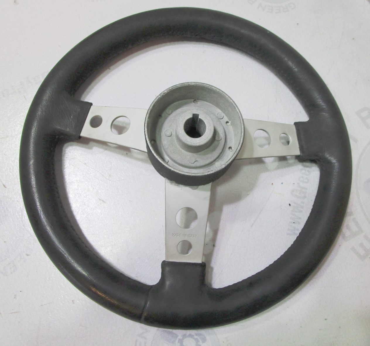 Bayliner Capri U.S Marine Dino Black Boat Steering Wheel 3 Spokes 13.75