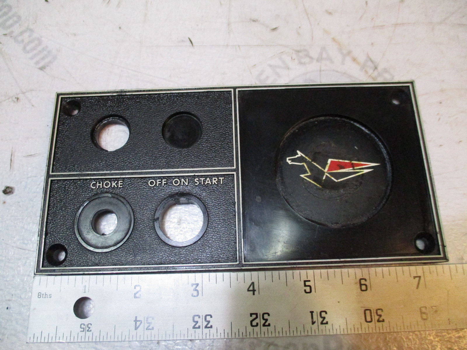 1960's Vintage Choke/Ignition Switch Plate Evinrude Johnson Outboard