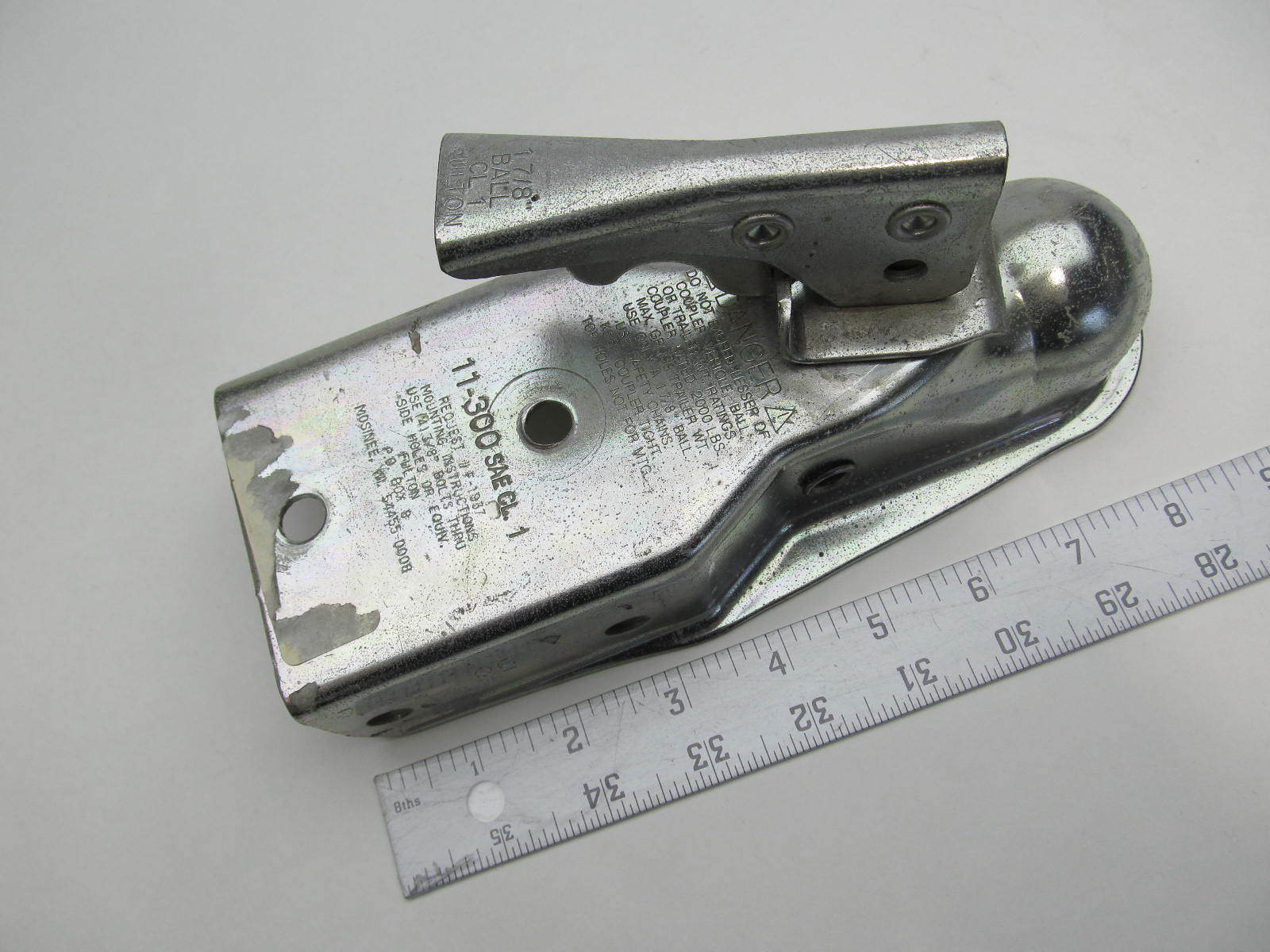 11-300 Fulton Boat Trailer Coupler 3" Channel Class 1 for 1-7/8" Ball