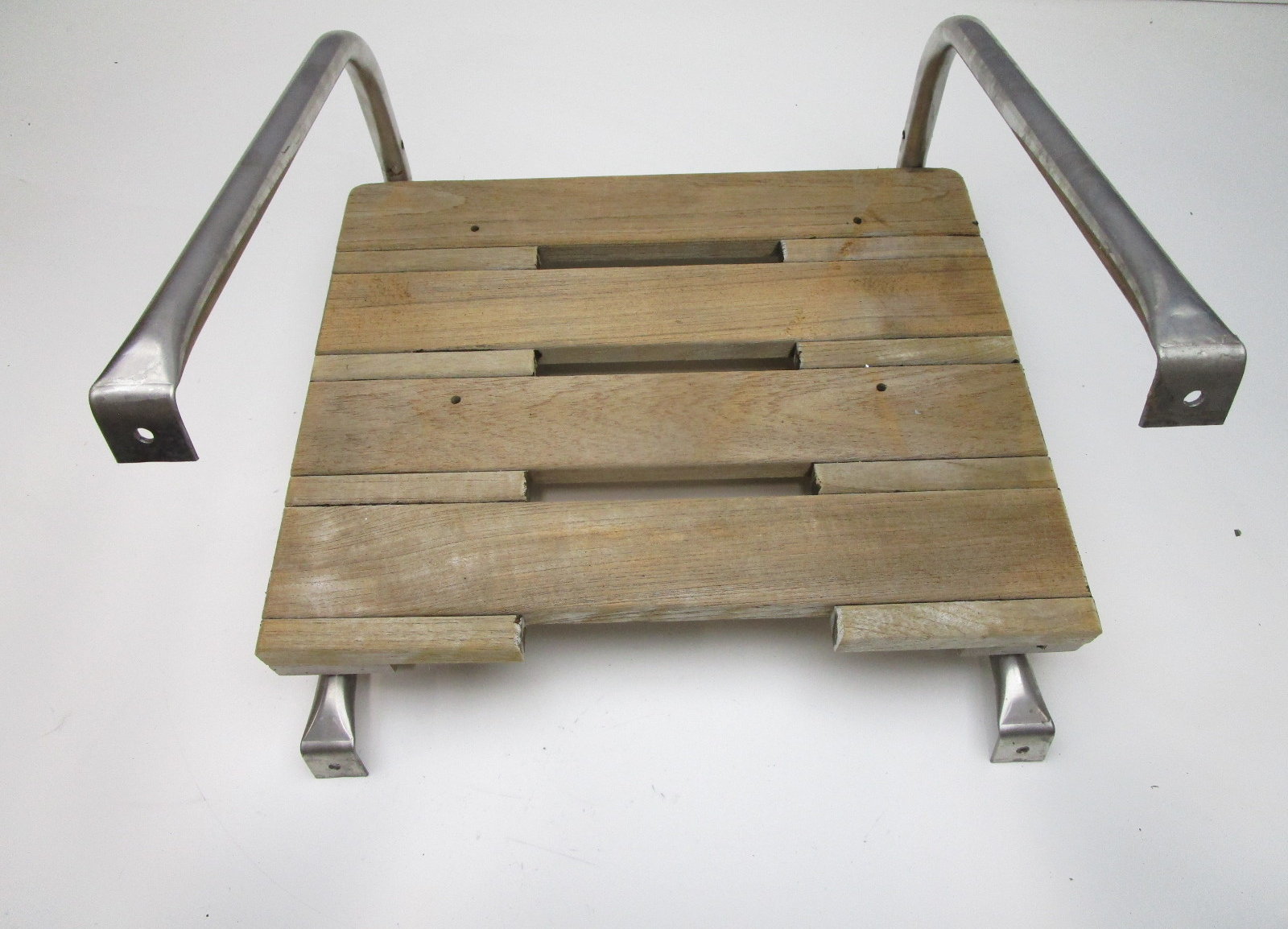 Vintage Marine Boat Teak Wood Swim Platform 19" W x 15" D Green Bay