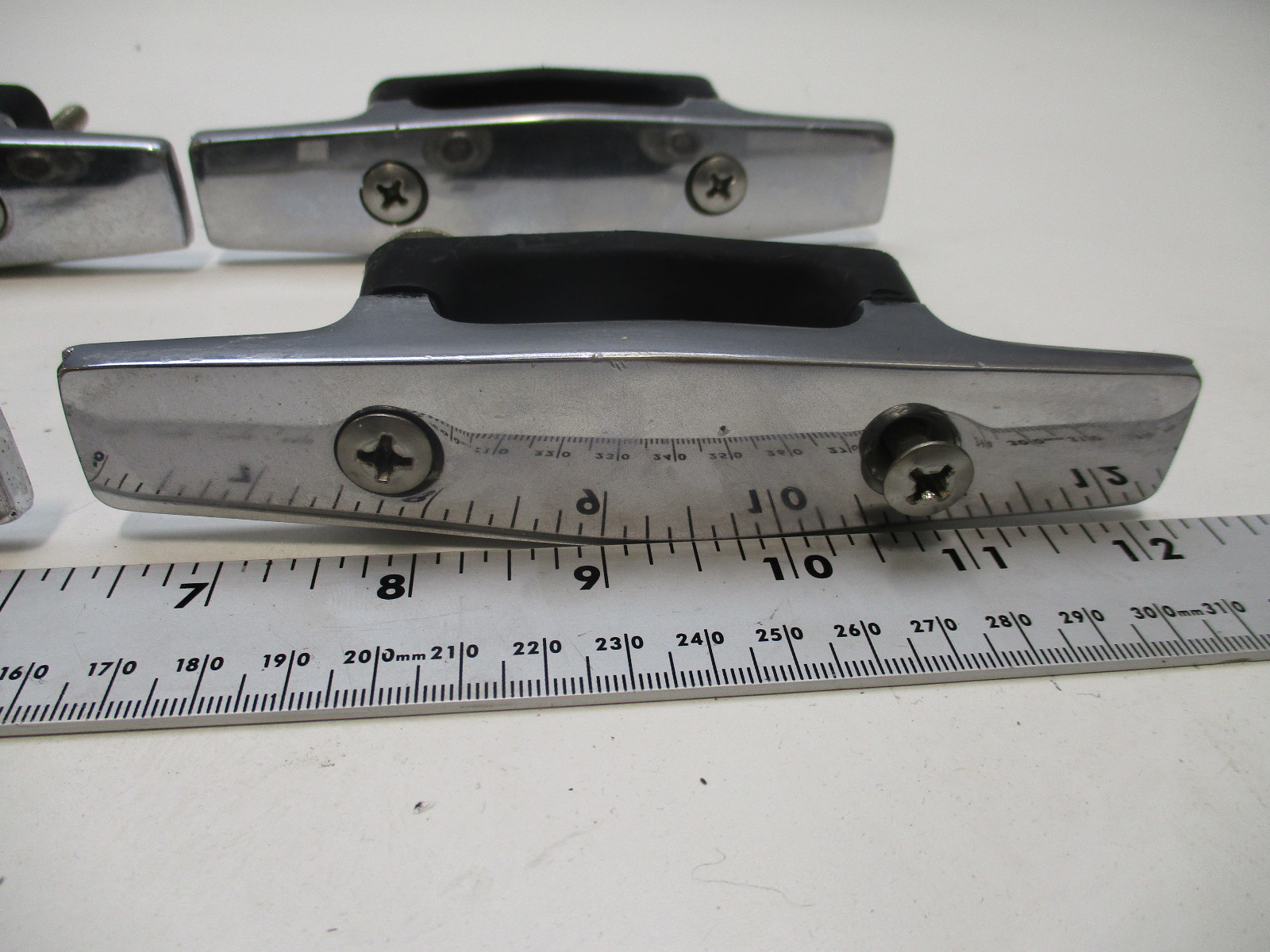 Perko Marine Chrome Boat Cleat 6 Inch Long Set of 4 Green Bay