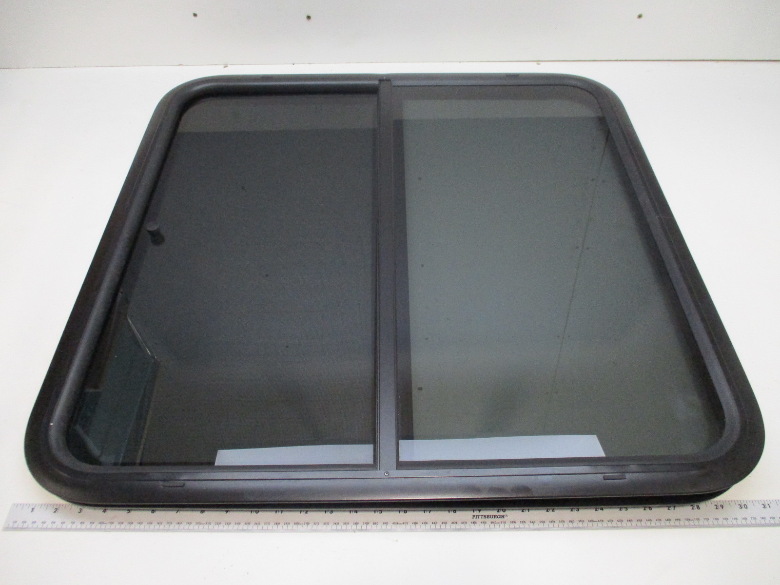 30" X 30" Hehr Sliding Window Tinted W/ Black Frame