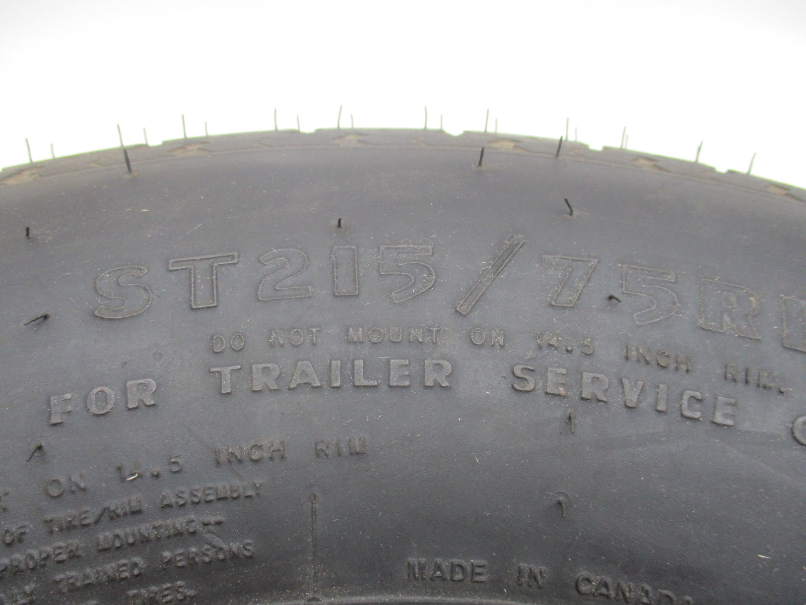 Goodyear Marathon Radial Trailer Tire, Size ST215/75R14 With Chrome