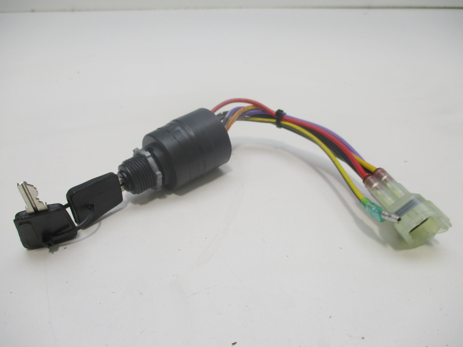 Outboard Key Switch Push To Choke 7 Wires 2 Keys