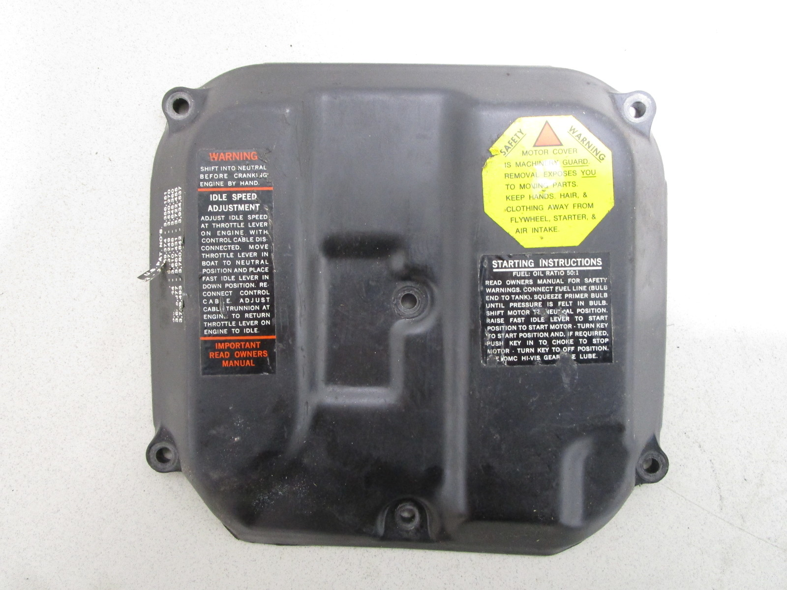 0323487 Evinrude Johnson 85-140 Hp Air Box Silencer Cover 1978-81