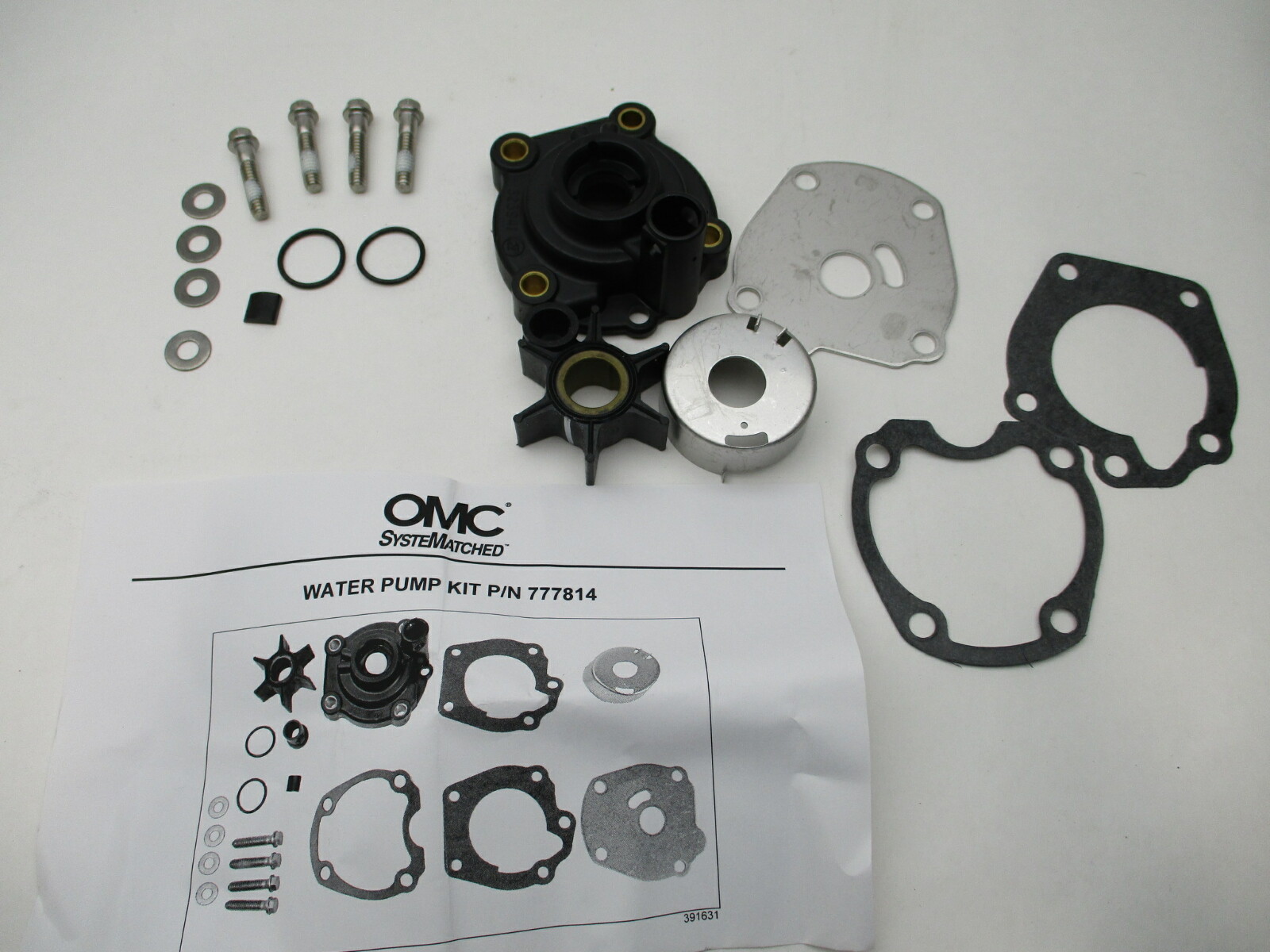 777814 391631 388891 OMC Water Pump Kit Evinrude Johnson Outboard 18