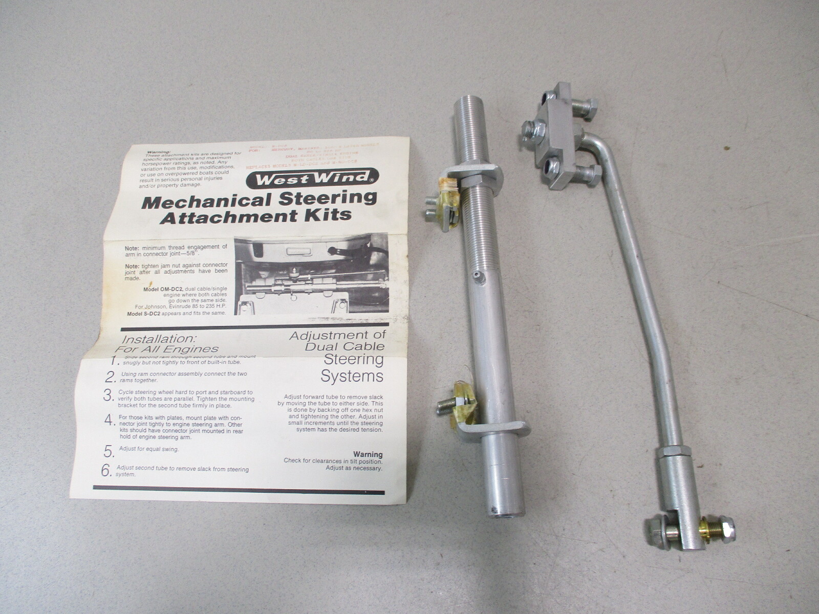 MDC2 Westwind Dual Cable Steering Attaching Kit Mercury Mariner