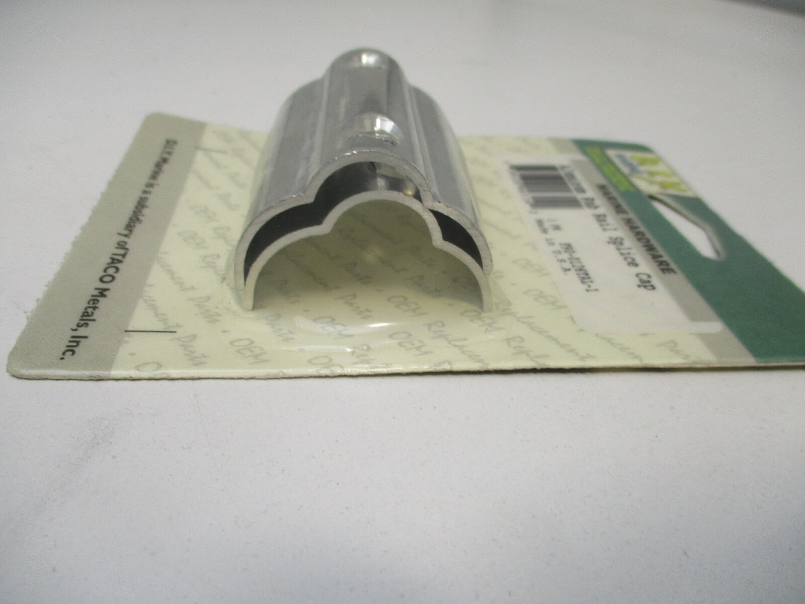 F900126TAL1 Taco Marine Pair Of Aluminum Rub Rail Splice Caps Green