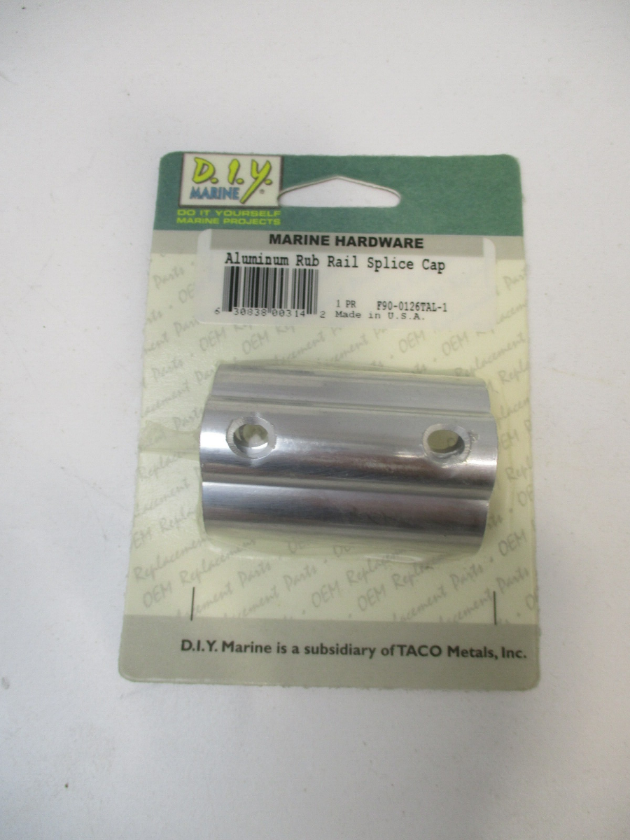 F900126TAL1 Taco Marine Pair Of Aluminum Rub Rail Splice Caps Green