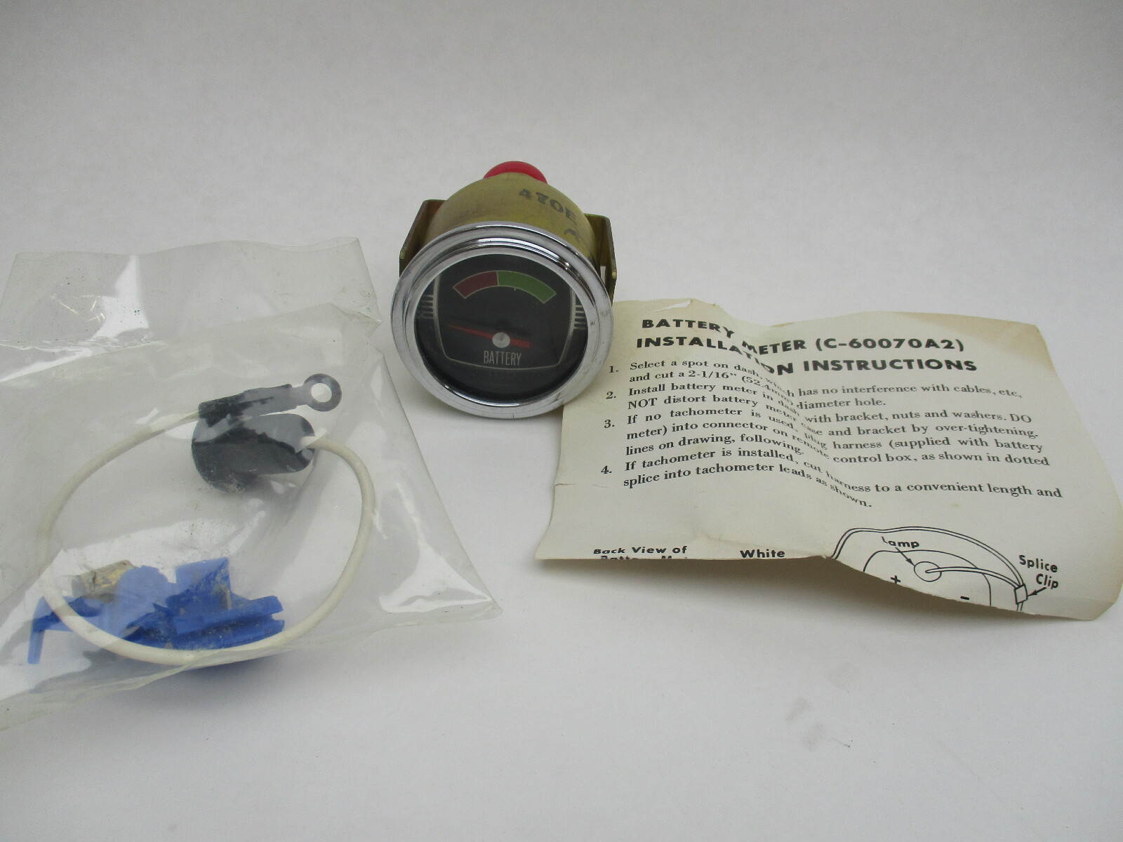 60070A2 Mercury Quicksilver Marine Boat Vintage Voltmeter Battery Meter