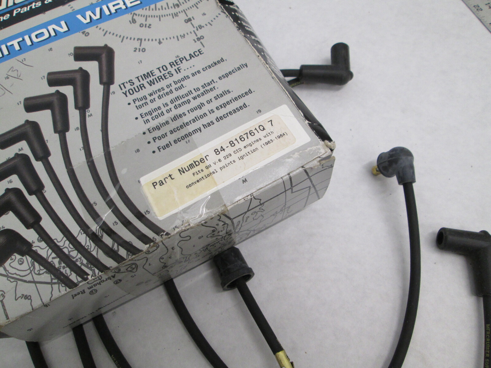 Spark Plug Wire Set MerCruiser OMC Volvo V6 w/Points Replaces 84