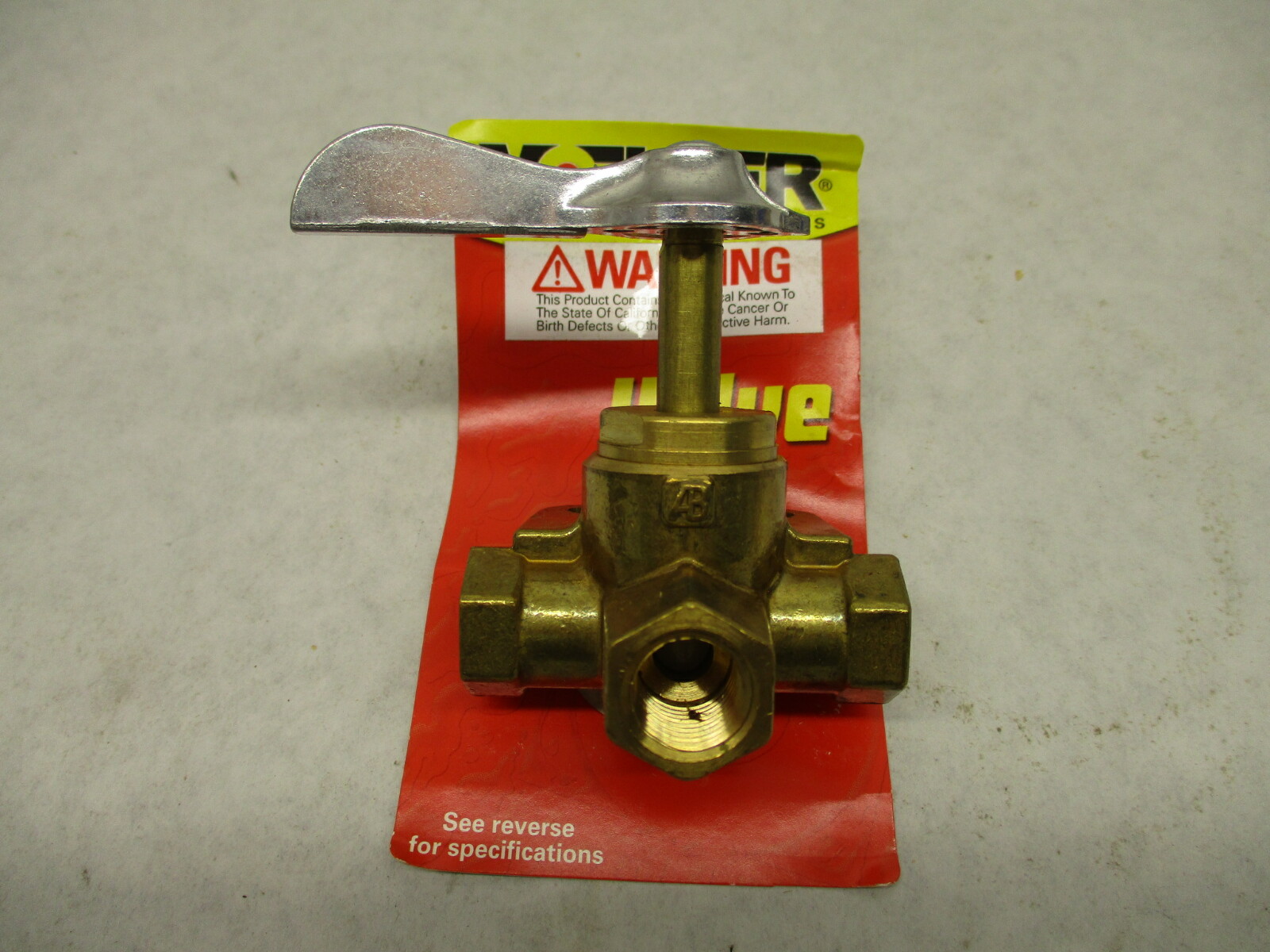 thumbnail image 2 of Moeller Marine 33312-10 Brass Three-Way Valve - 3/8 Inch - Made In USA 2 of 6