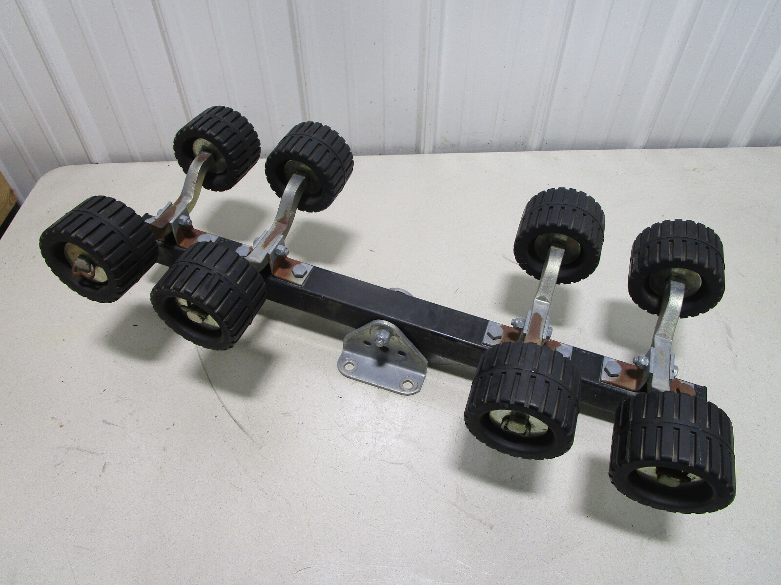 Heavy Duty Adjustable Marine Boat Trailer Roller Bracket 8 Roller Assembly 32.5"