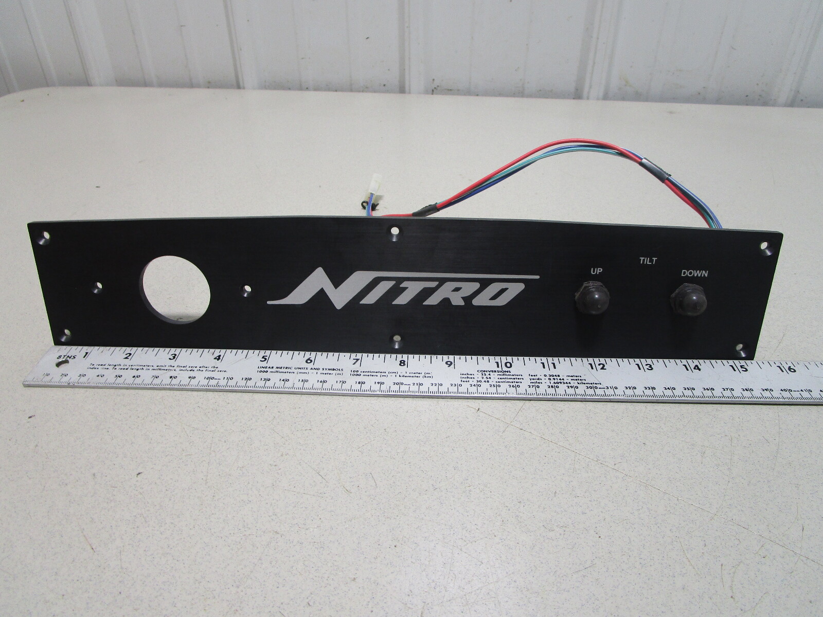 Nitro Bass Boat Switch Panel W/ Tilt Switches 15 1/2" W X 3" H