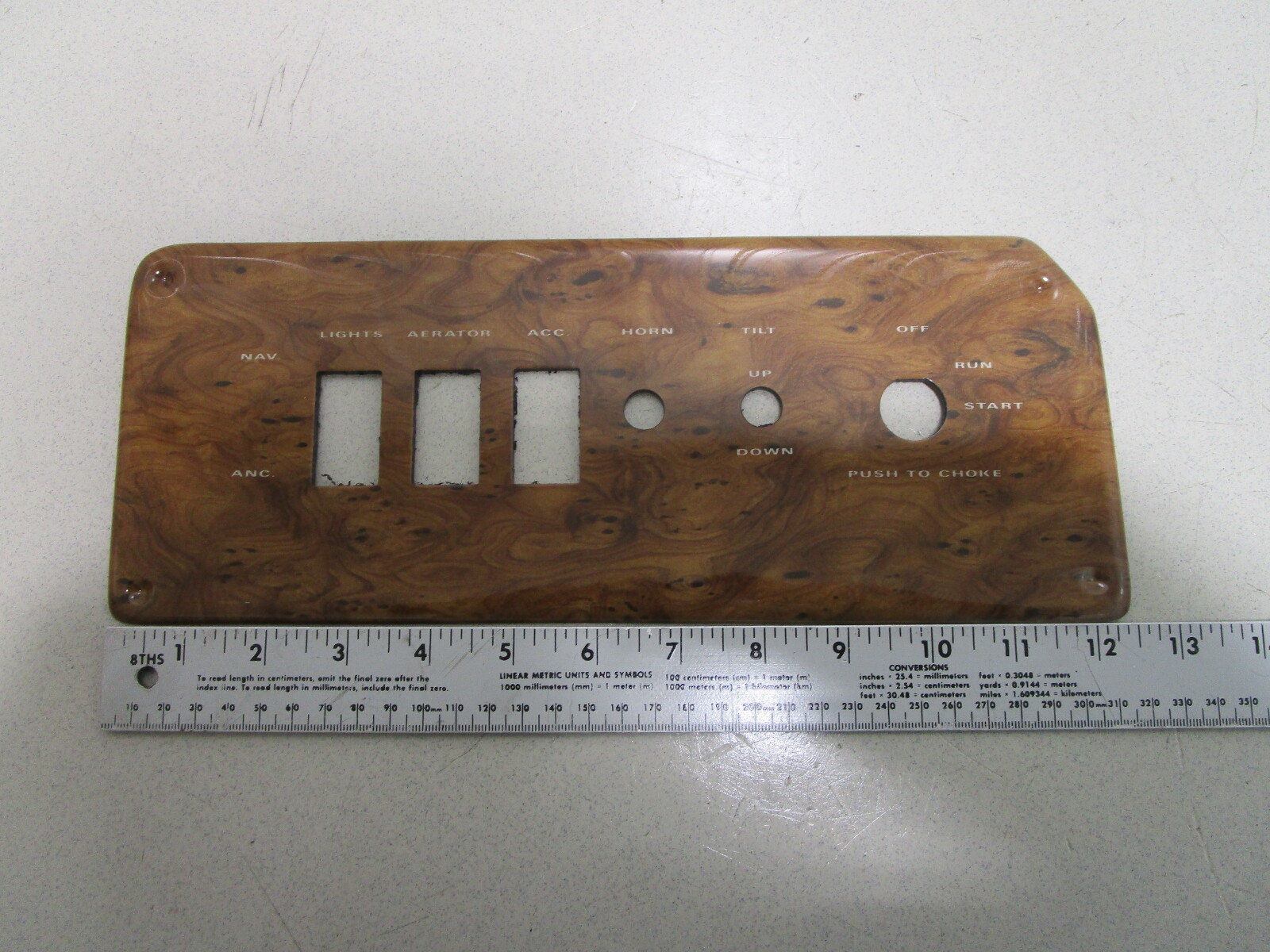 48056B Sun Tracker Boat Dash Panel Ignition Switch Plate GBP004581