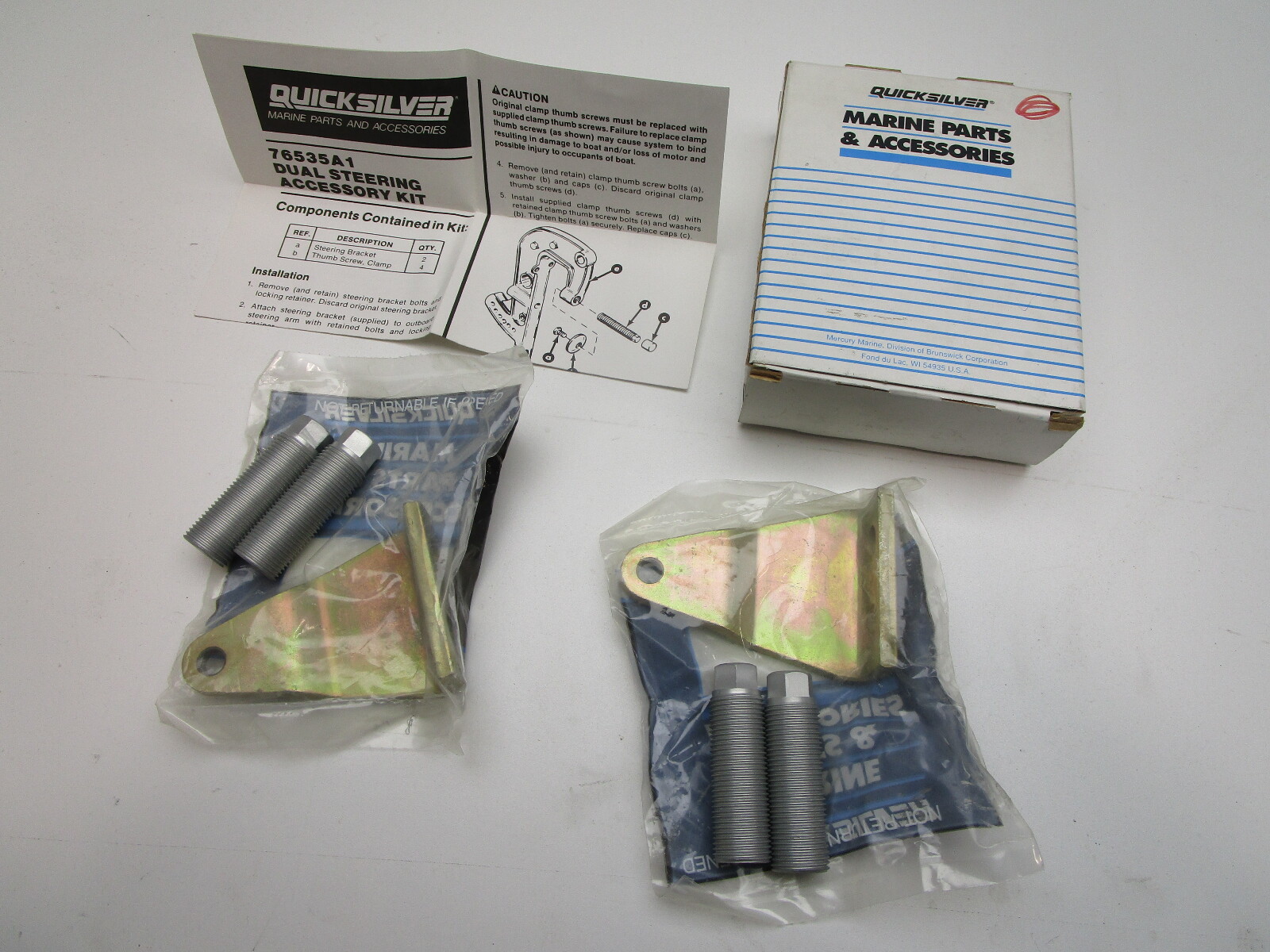76535A1 GENUINE OEM MERCURY QUICKSILVER OUTBOARD DUAL STEERING KIT