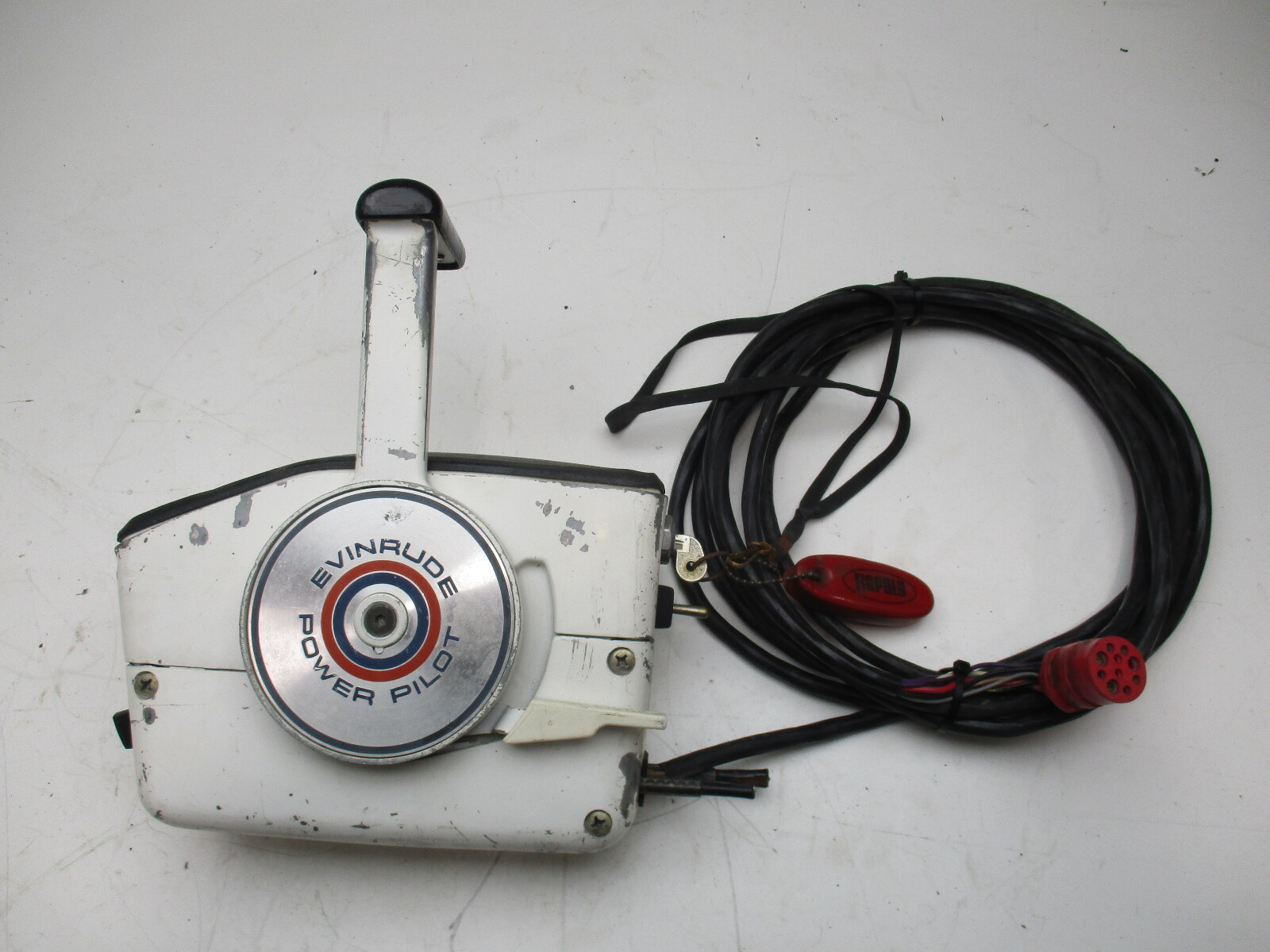 Evinrude Johnson Outboard Power Pilot Side Mount Remote Control Box 10 Pin Red