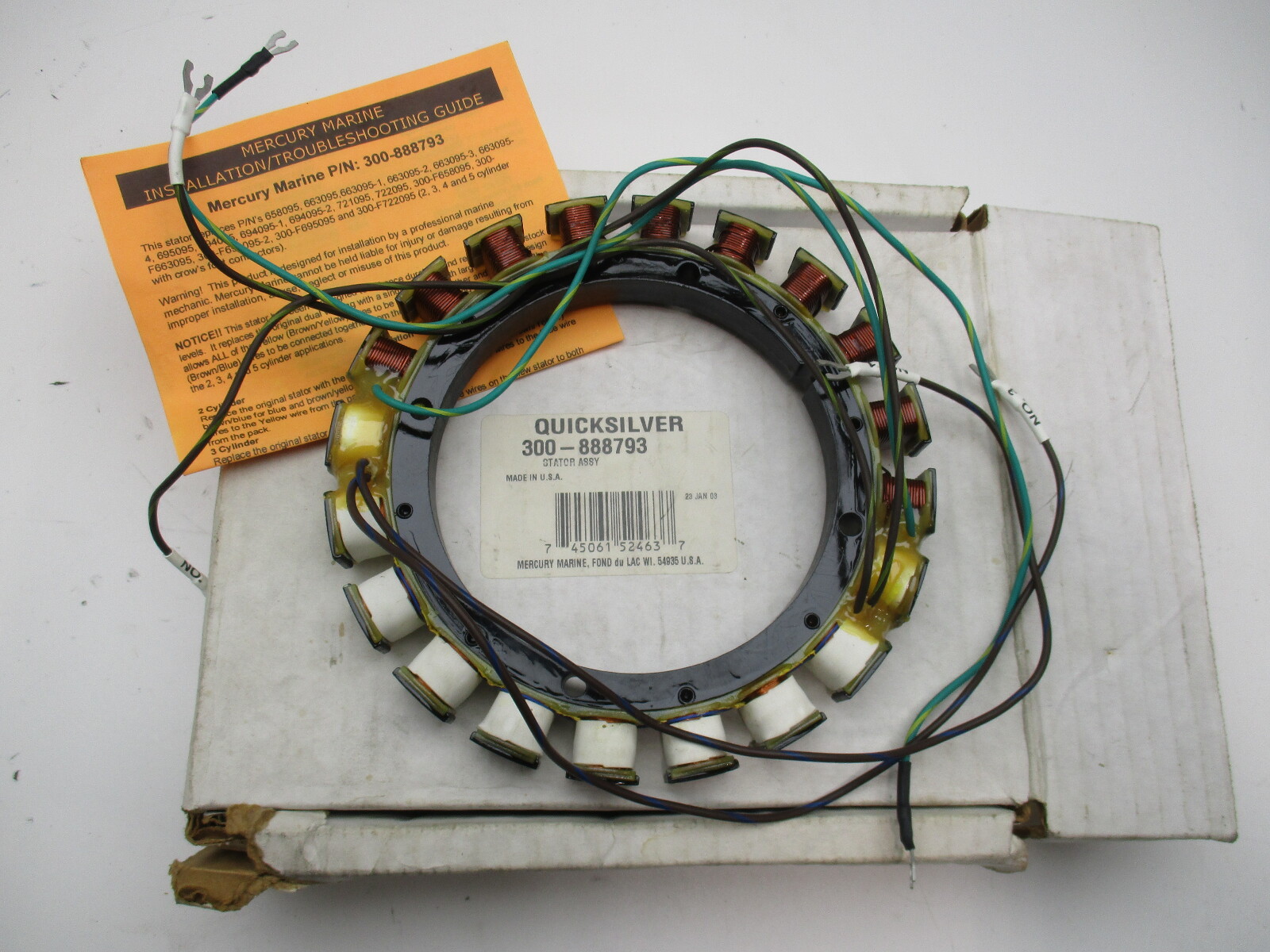 888793 Alternator Stator Mercury Force 50/90/120HP Outboards