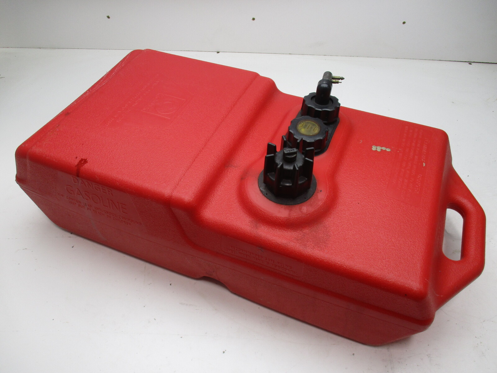 Moeller 9 Gallon Remote Portable Fuel Gas Tank Red Plastic Marine Boat