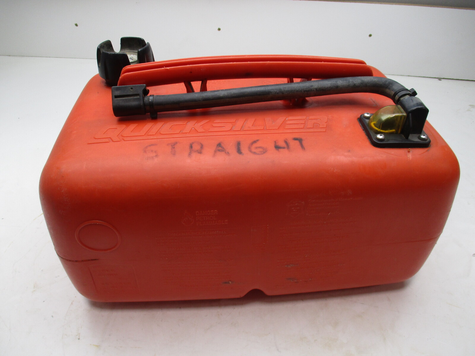 Mercury Quicksilver 6.6 Gallon Red Plastic Portable Marine Gas Tank Outboard