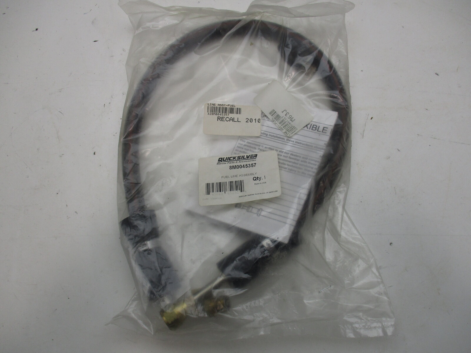 NEW Genuine Mercury Quicksilver Fuel Line Assembly Part # 8M0045357 NOS OEM
