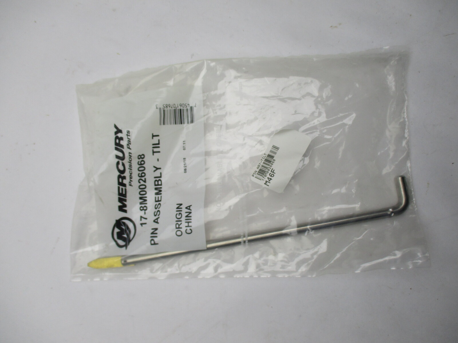 17-8M0026068 New Mercury Mariner Outboard Motor Pivot Tilt Lock Pin GBP005941