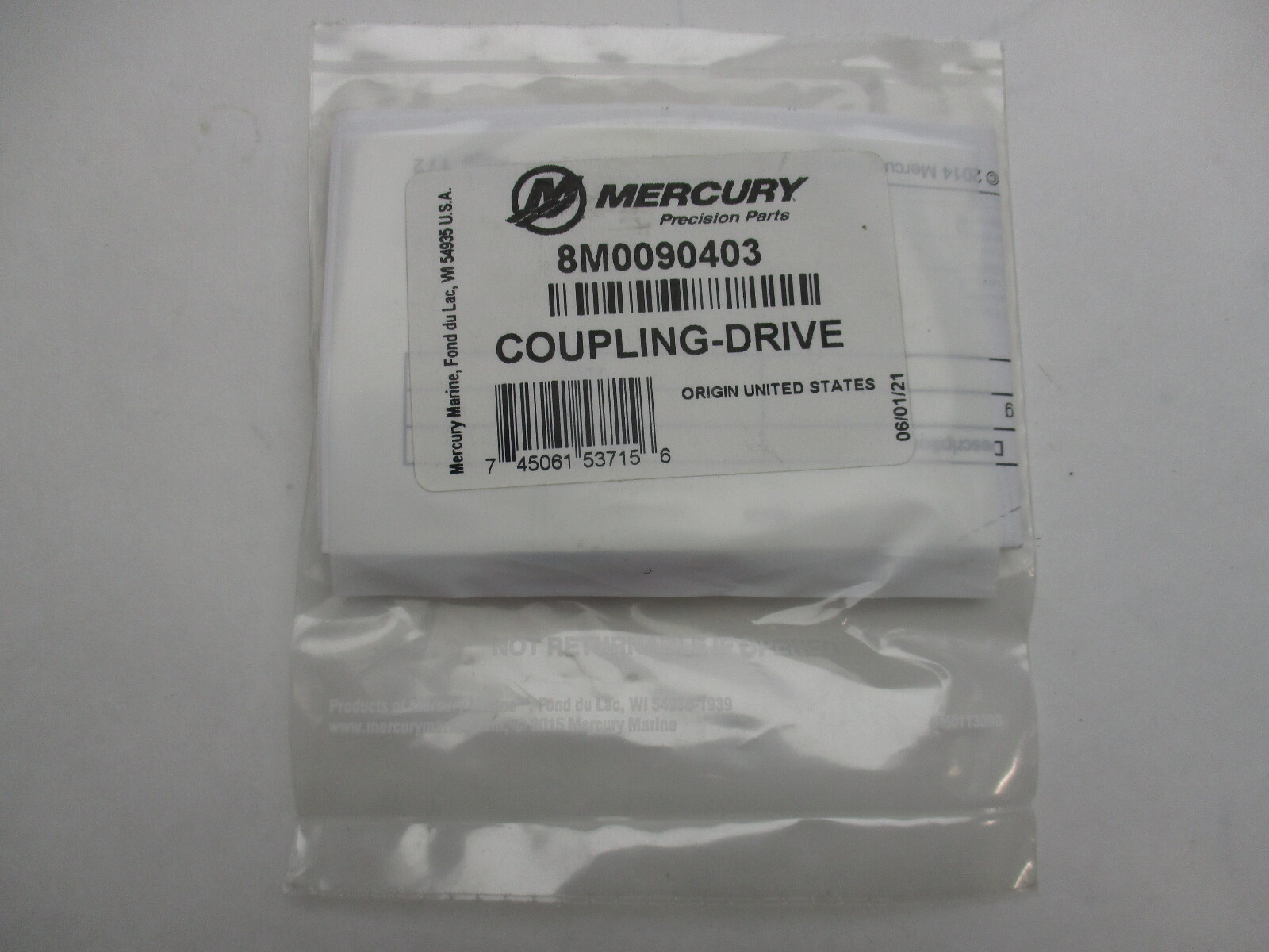 Mercury COUPLING-DRIVE 8M0090403 OEM NEW