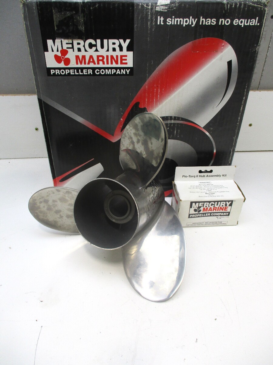 16543A45  14 X 19P LH Counter Rotation Mercury Laser II SS Prop 4 3/4 Gearcase GBP006597