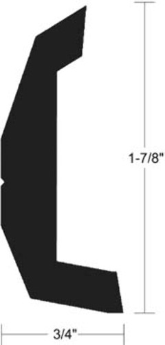 RIGID VINYL RUB RAIL, RETAIL PACKAGE-20'L, 1-7/8