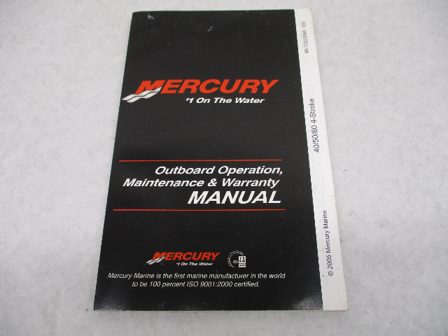 90-10223060 305 Mercury Outboard Operation & Maintenance Manual 40-60 HP 4-Stroke