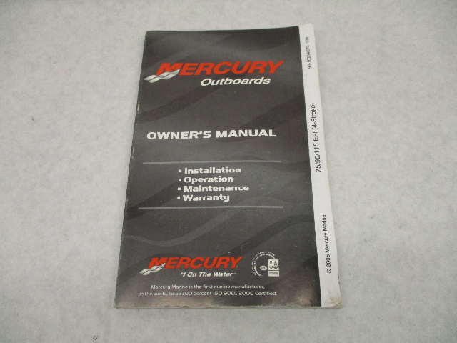 90-10254070 106 Mercury Outboard Operation & Maintenance Manual 75 90 115 EFI 4S